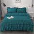 Luxury Ruffle Duvet Set 8 Pieces - Teal
